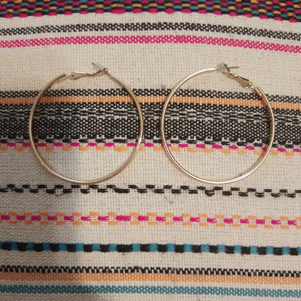 Gold hoop earrings
